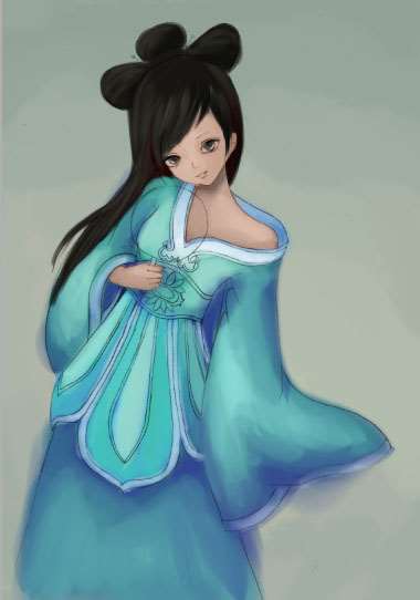 PS鼠绘古装可爱小女孩 优图宝 PS鼠绘教程