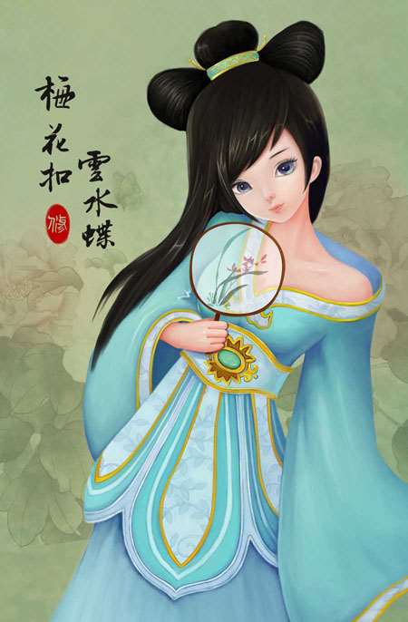 PS鼠绘古装可爱小女孩 优图宝 PS鼠绘教程