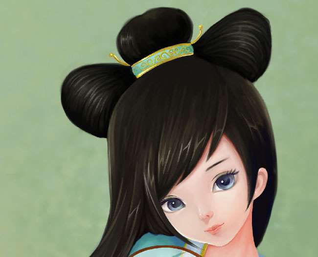 PS鼠绘古装可爱小女孩 优图宝 PS鼠绘教程