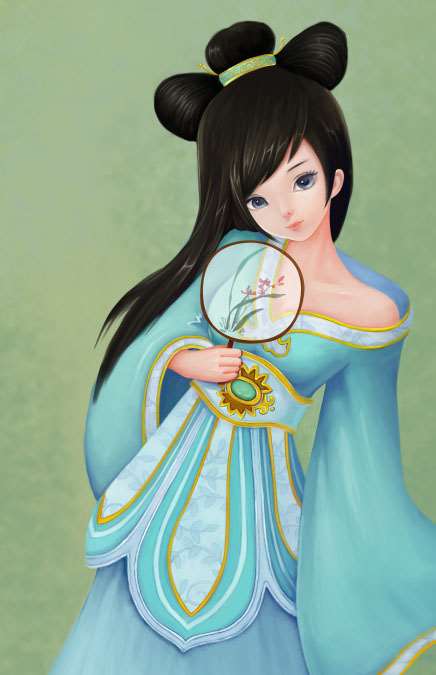 PS鼠绘古装可爱小女孩 优图宝 PS鼠绘教程