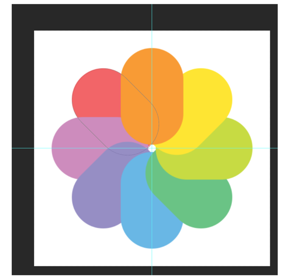 PS混合模式绘制炫彩花朵图标 优图宝 PS鼠绘教程