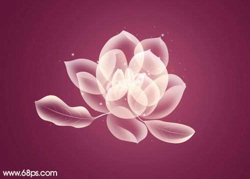 PS绘制漂亮透明效果花朵 优图宝  PS鼠绘教程