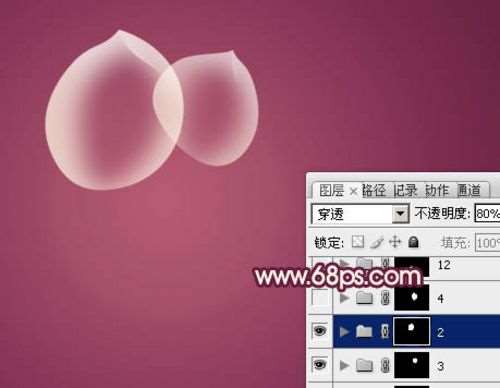 PS绘制漂亮透明效果花朵 优图宝  PS鼠绘教程