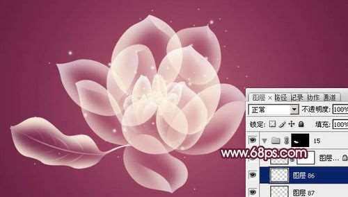 PS绘制漂亮透明效果花朵 优图宝  PS鼠绘教程