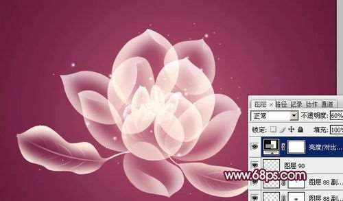 PS绘制漂亮透明效果花朵 优图宝  PS鼠绘教程