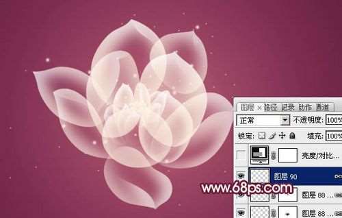 PS绘制漂亮透明效果花朵 优图宝  PS鼠绘教程
