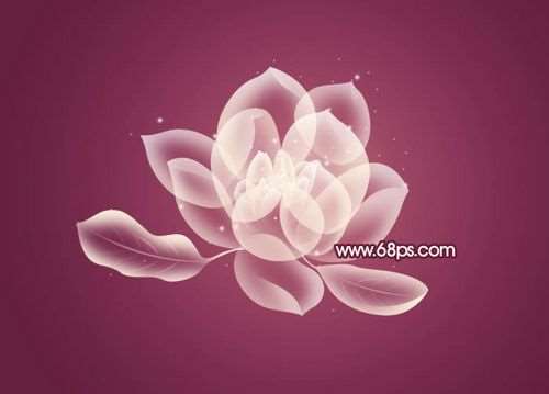 PS绘制漂亮透明效果花朵 优图宝  PS鼠绘教程