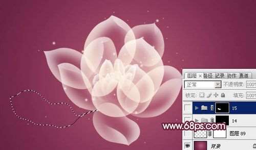 PS绘制漂亮透明效果花朵 优图宝  PS鼠绘教程