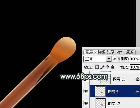 PS绘制超酷燃烧的火柴效果 优图宝 PS鼠绘教程