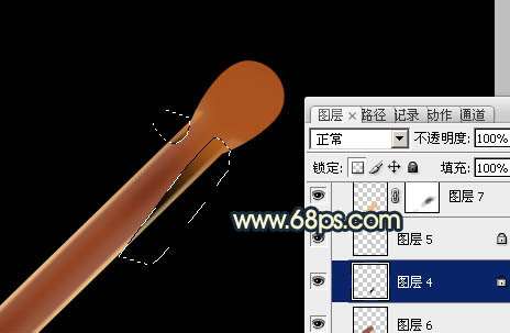 PS绘制超酷燃烧的火柴效果 优图宝 PS鼠绘教程