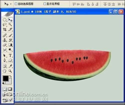 PS鼠绘超逼真西瓜 优图宝 PS鼠绘教程