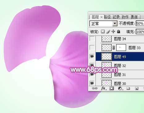 PS绘制逼真淡紫色蝴蝶兰的方法 优图宝 PS鼠绘教程