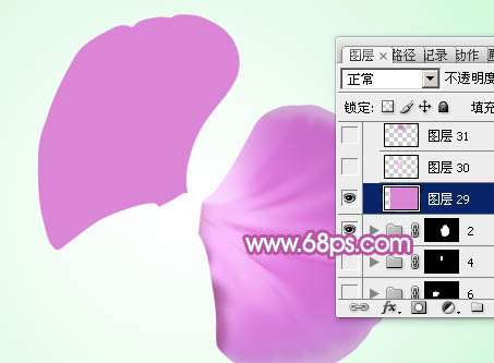 PS绘制逼真淡紫色蝴蝶兰的方法 优图宝 PS鼠绘教程