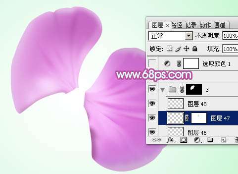 PS绘制逼真淡紫色蝴蝶兰的方法 优图宝 PS鼠绘教程