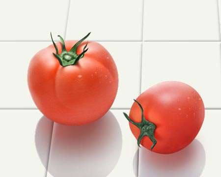 PS鼠绘逼真番茄 优图宝 PS鼠绘教程PHOTOSHOP绘作逼真蕃茄技巧 三联