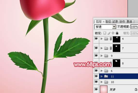 PS鼠绘红玫瑰教程 优图宝 PS鼠绘教程