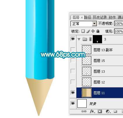 PS鼠绘铅笔图标教程 优图宝 PS鼠绘教程