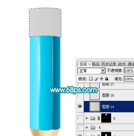 PS鼠绘铅笔图标教程 优图宝 PS鼠绘教程