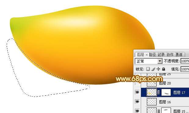 PS制作逼真漂亮新鲜芒果 优图宝 PS鼠绘教程