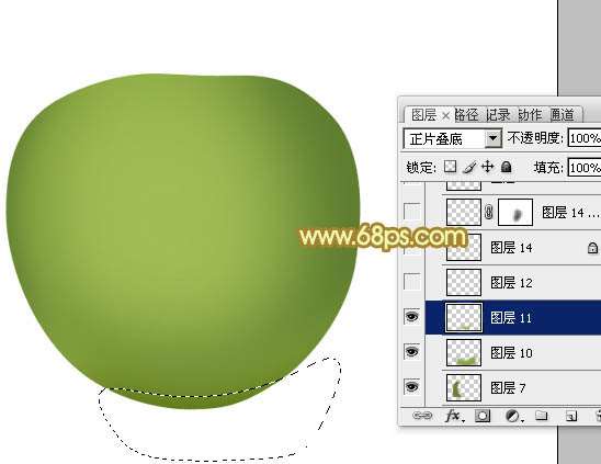 PS鼠绘青色苹果 优图宝 PS鼠绘教程