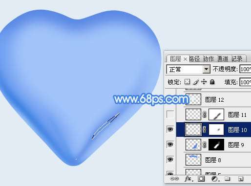 PS绘制质感蓝色水晶心形 优图宝 PS鼠绘教程