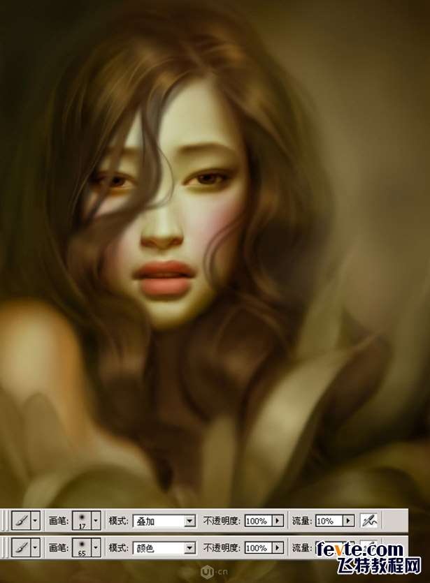 PS鼠绘魅惑少女教程 优图宝 PS鼠绘教程