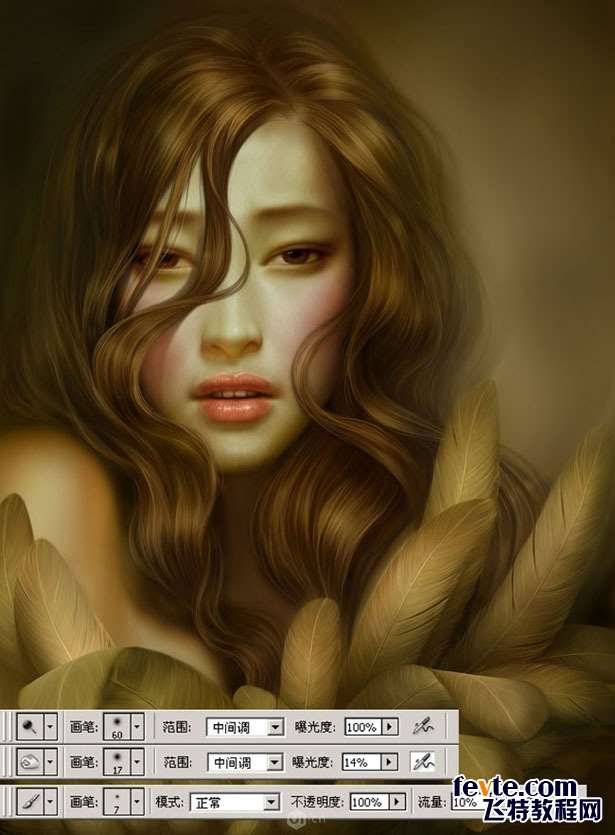 PS鼠绘魅惑少女教程 优图宝 PS鼠绘教程