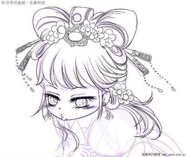 PS结合数位板绘制可爱的Q版人物插画 优图宝 PS鼠绘教程