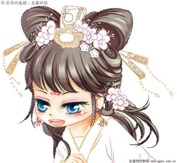 PS结合数位板绘制可爱的Q版人物插画 优图宝 PS鼠绘教程