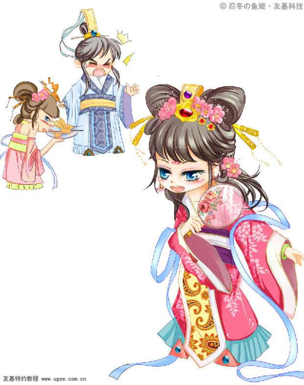 PS结合数位板绘制可爱的Q版人物插画 优图宝 PS鼠绘教程