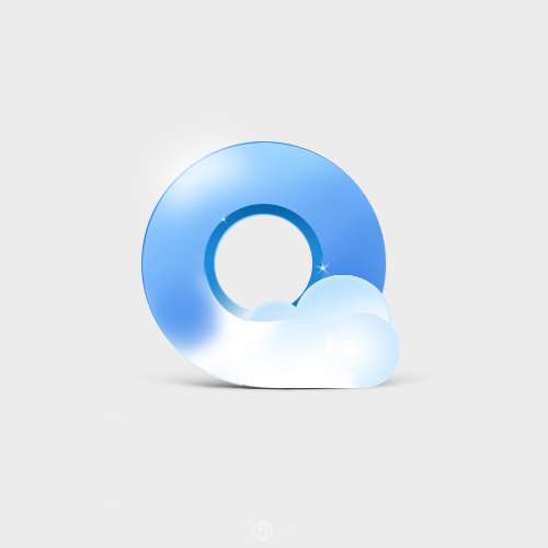 PS绘制质感QQ浏览器图标教程 优图宝 PS鼠绘教程