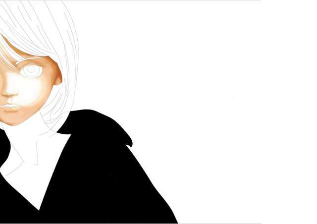 PS绘制可爱中带伤感的漫画美女 优图宝 PS鼠绘教程