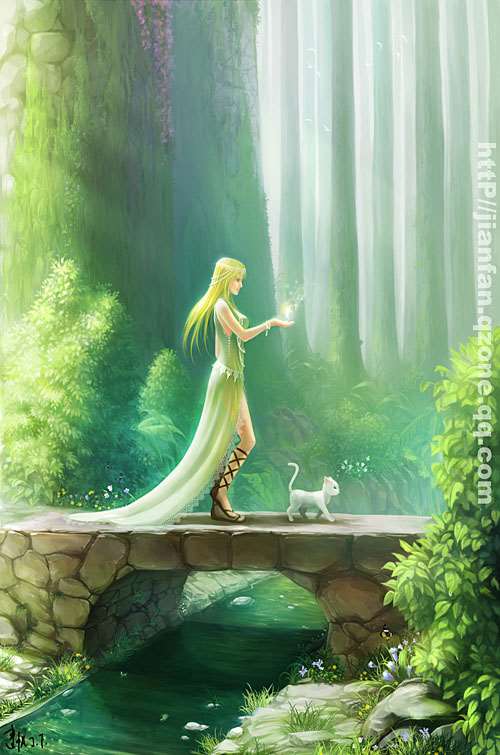 PS鼠绘丛林美女插画 优图宝 PS鼠绘教程