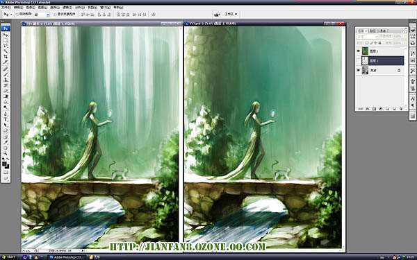 PS鼠绘丛林美女插画 优图宝 PS鼠绘教程
