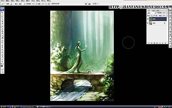 PS鼠绘丛林美女插画 优图宝 PS鼠绘教程