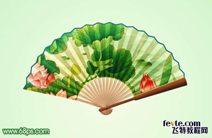 PS鼠绘漂亮折扇 优图宝 PS鼠绘教程