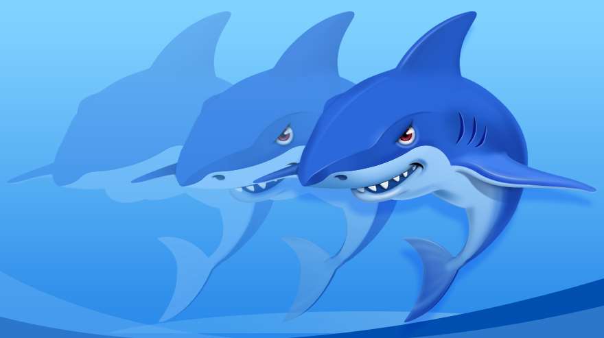 PS鼠绘可爱鲨鱼图标 优图宝 PS鼠绘教程
