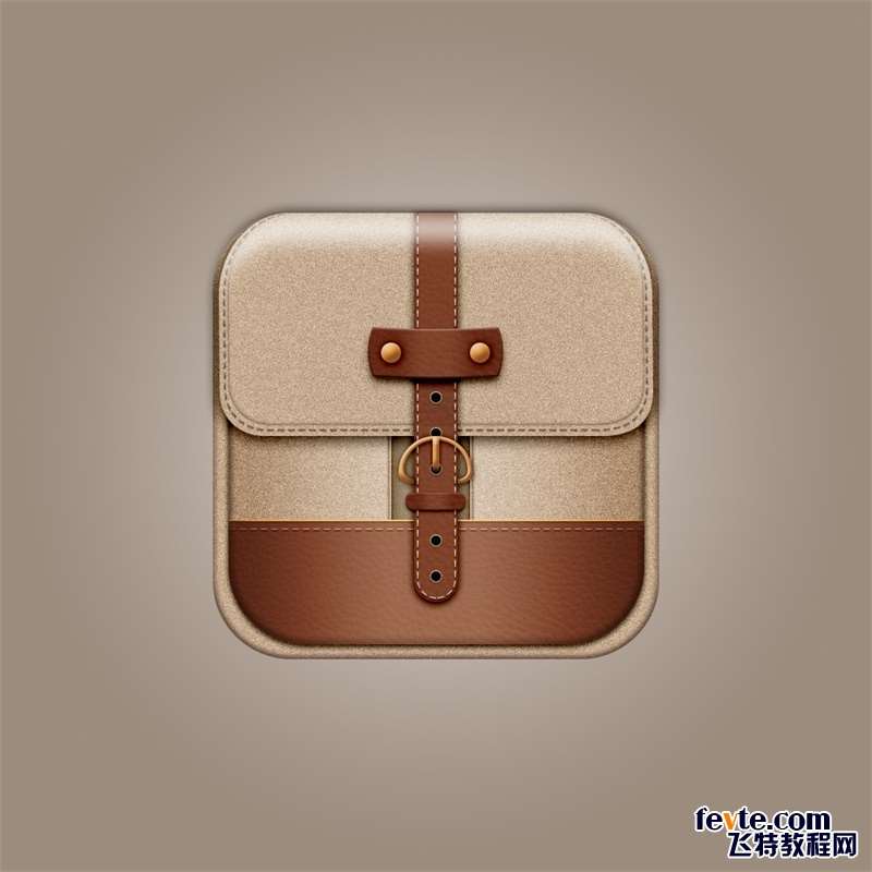 PS绘制皮具图标 优图宝 PS鼠绘教程54