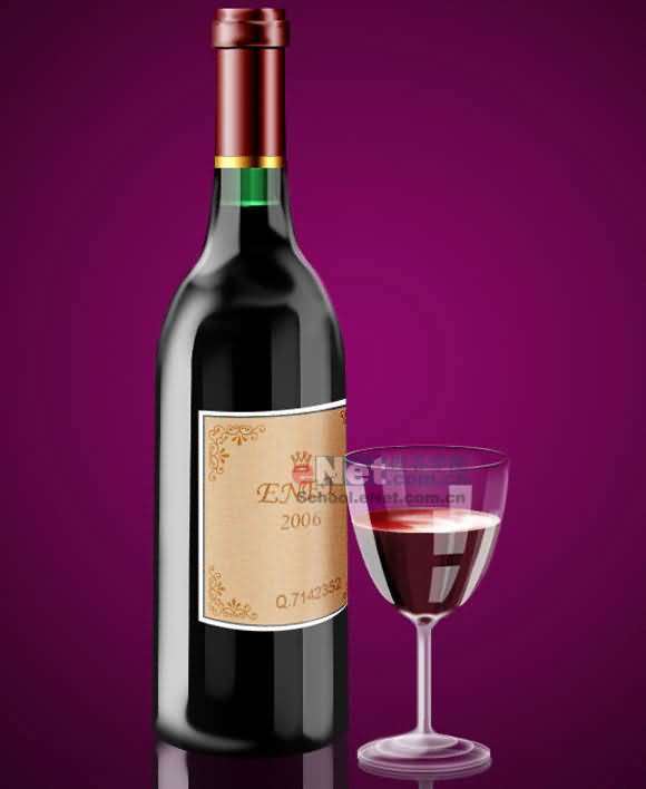 PS鼠绘漂亮的红酒瓶 优图宝 PS鼠绘教程