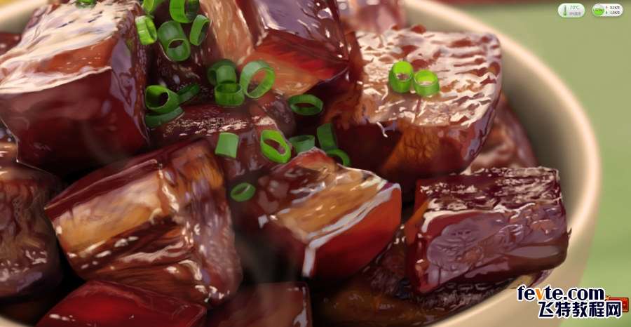 PS鼠绘逼真开胃的红烧肉 优图宝 PS鼠绘教程原图尺寸:1885x978