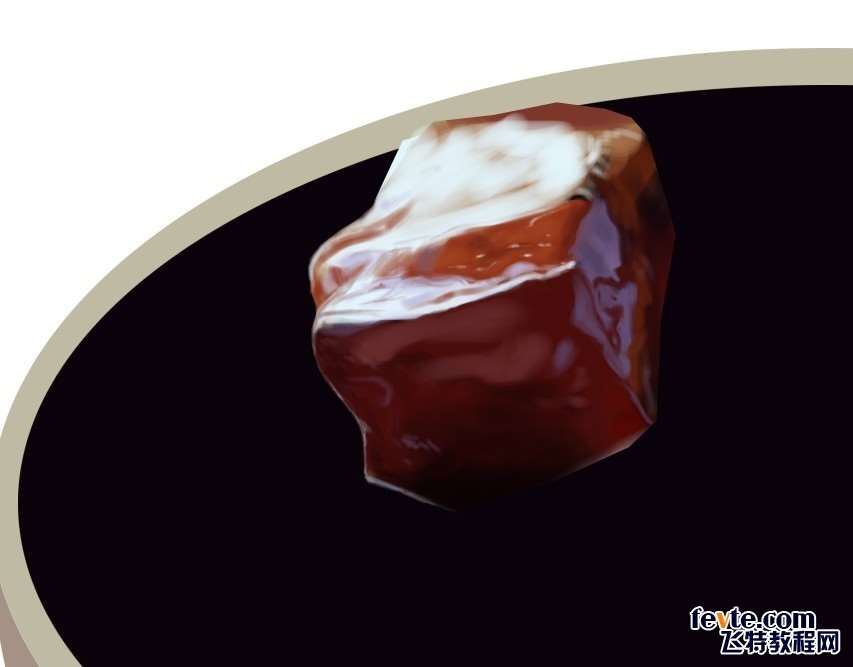 PS鼠绘逼真开胃的红烧肉 优图宝 PS鼠绘教程原图尺寸:853x667