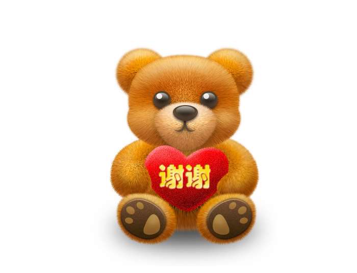 PS鼠绘可爱的小熊毛绒玩具 优图宝 PS鼠绘教程