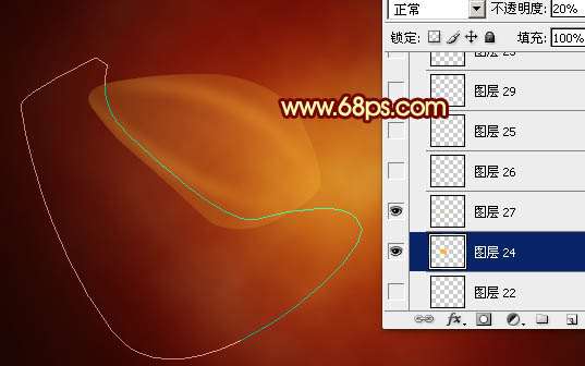 PS绘制超炫红色火焰花朵 优图宝 PS鼠绘教程