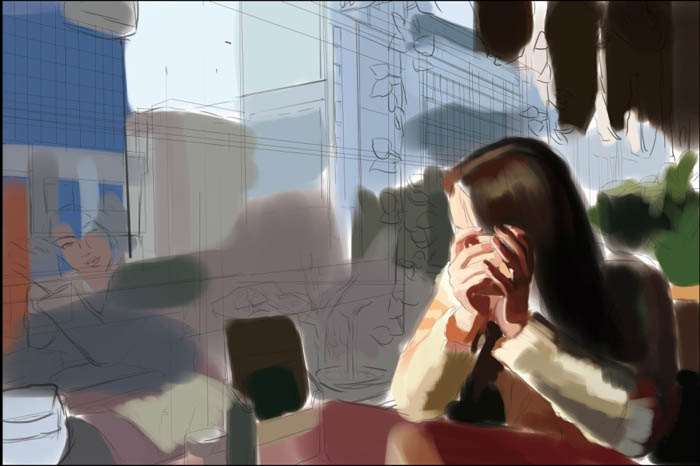 PS鼠绘精致茶餐厅美女 优图宝 PS鼠绘教程