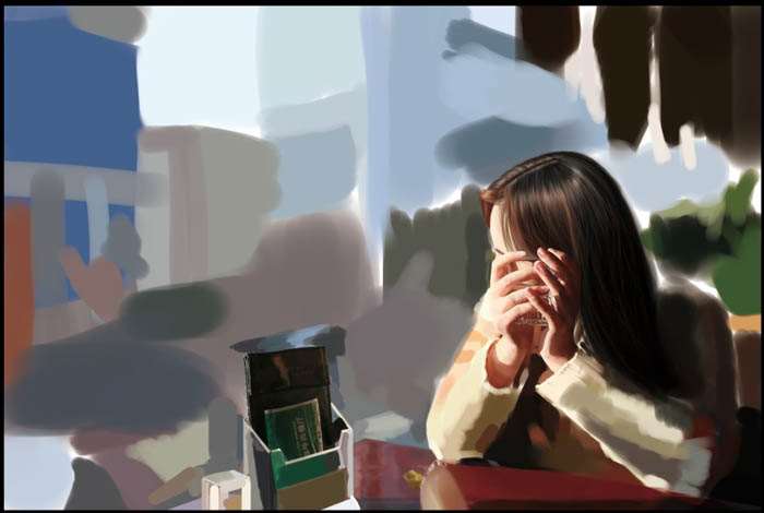 PS鼠绘精致茶餐厅美女 优图宝 PS鼠绘教程