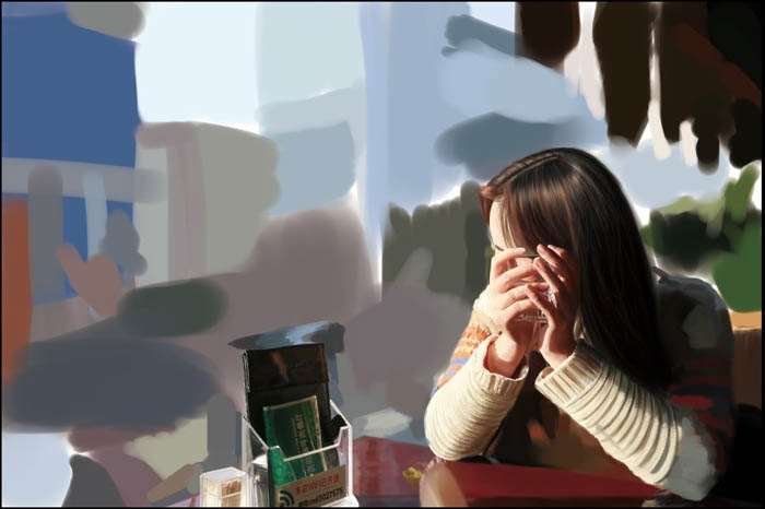 PS鼠绘精致茶餐厅美女 优图宝 PS鼠绘教程