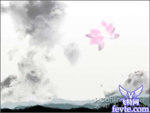 Photoshop教程：水墨荷花特效表现