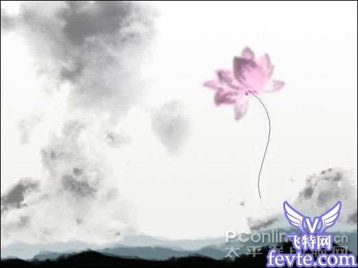 Photoshop教程：水墨荷花特效表现