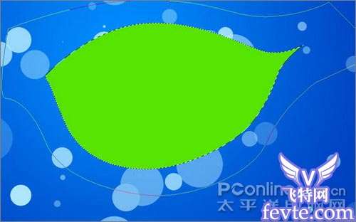 Photoshop教程：鼠绘清新简约露珠绿叶壁纸