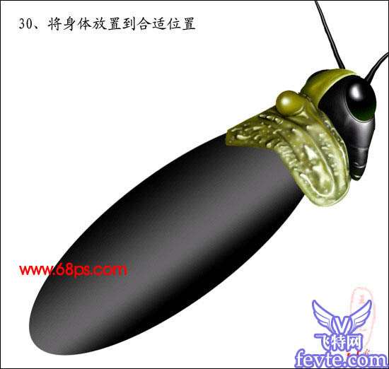 PS鼠绘非常逼真的蝗虫 优图宝